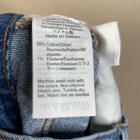 Madewell high rise denim short cut off distressed - Picture 6 of 9